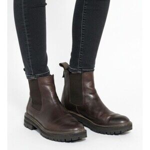 Timberland Boots Womens Cortina Valley Chelsea 5.5 Dark Brown Leather